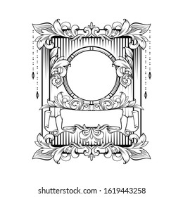 Gorgeous baroque frame with blank space