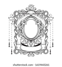 Gorgeous baroque frame with blank space