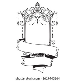 Gorgeous baroque frame with blank space