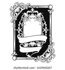 Gorgeous baroque frame with blank space