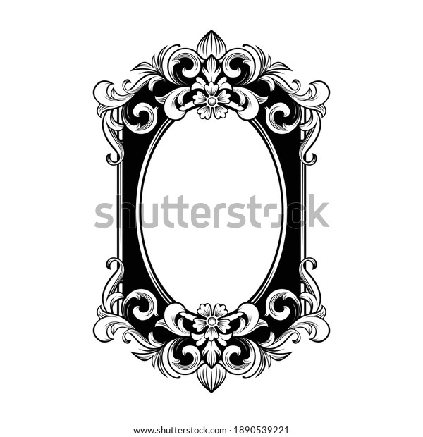 Gorgeous baroque frame\
with blank space