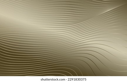 Gorgeous beige composition with thin wavy lines