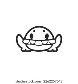 Gorgeous black and white cute turtle logo. Good for business.
