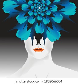 女性 顔隠し のイラスト素材 画像 ベクター画像 Shutterstock