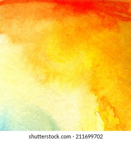 Gorgeous bright hand drawn abstract watercolor background vector