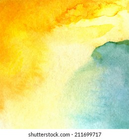 Gorgeous bright hand drawn abstract watercolor background vector