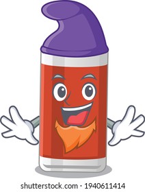 A gorgeous cartoon design of glass of apple juice as an Elf fairytale character. Vector illustration