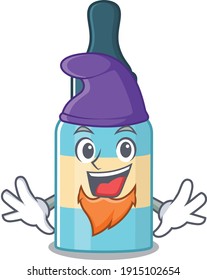 A gorgeous cartoon design of hair oil as an Elf fairytale character. Vector illustration