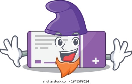 A gorgeous cartoon design of medicine box as an Elf fairytale character. Vector illustration