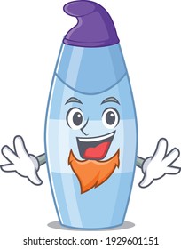 Un magnífico diseño de caricatura de champú como personaje de cuento de hadas de Elf. Ilustración del vector