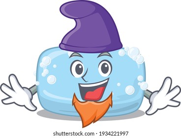 A gorgeous cartoon design of soap as an Elf fairytale character. Vector illustration