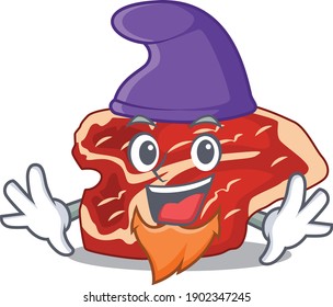 A gorgeous cartoon design of T-bone as an Elf fairytale character. Vector illustration