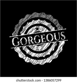 Gorgeous with chalkboard texture. Vector Illustration. Detailed.