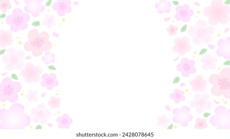 A gorgeous cherry blossom background inspired by spring, a stylish hand-drawn illustration