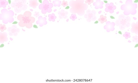 A gorgeous cherry blossom background inspired by spring, a stylish hand-drawn illustration