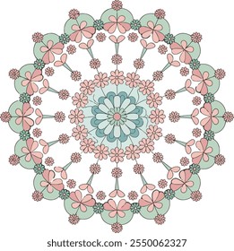 Gorgeous colorful mandala vector art. Creative Unique Colour Mandala. Easy Mandala Coloring Book Pages for Adults to Relax, Experiences Give Relief. Resizeable Vector File.