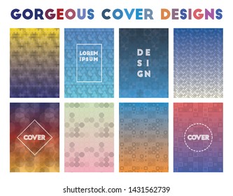 Gorgeous Cover Designs. Actual geometric patterns, divine vector illustration.