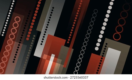 Gorgeous dark art background with geometric objects. A great background for social media pages, posters, presentations, outdoor advertising, and other projects. Vector.