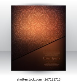 Gorgeous dark chocolate design template for your invitation or cover or poster background.