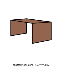 Gorgeous DIY Waterfall Table Vector Icon Furniture Concept Design