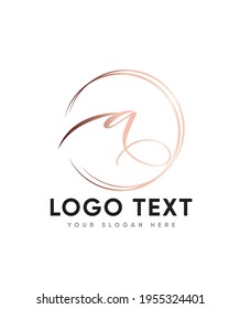 A gorgeous and elegant romantic touch script letter type Q logo template, Vector logo for business and company identity 