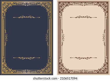 Gorgeous european decoration frame illustration
