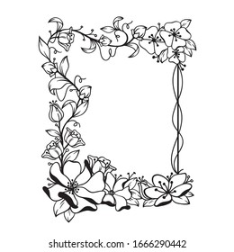 Gorgeous Floral frame with blank space svg
