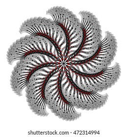 Gorgeous flower like geometric pattern. Mandala or rosette in sacred geometry style.