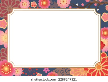 Gorgeous frame border Oriental Chinese background Traditional decoration

