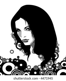 Gorgeous girl - vector