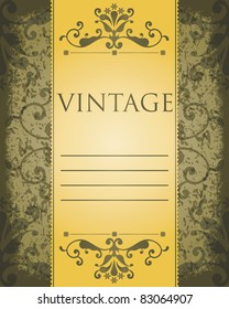 Gorgeous golden vintage background