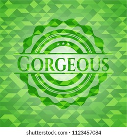 Gorgeous green mosaic emblem