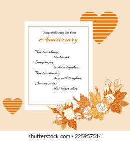 Gorgeous greeting card for Valentine/wedding card