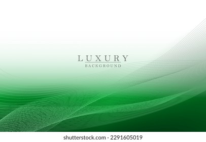 Gorgeous illustration of green light shade, minimal wave patterns