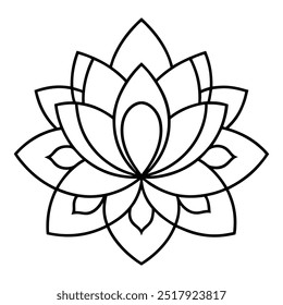 It's a gorgeous line drawing with a lotus blossom in the centre and elaborate spreading outward.