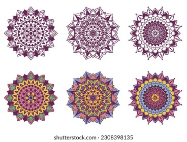 Magnífica mandala con colores.