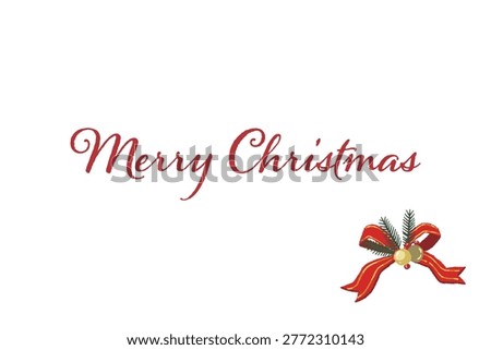 Gorgeous mixed ribbon corner decoration landscape Christmas card template