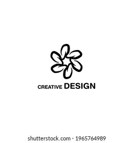 Gorgeous Modern Flower Abstract Creative Design Logo Vector Art EPS10