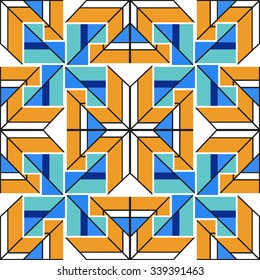 Gorgeous pattern from blue Moroccan tiles, ornaments. Can be used for wallpaper, pattern fills, web page background, surface textures.