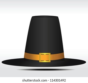 Gorgeous Pilgrim Hat. Vector Illustration