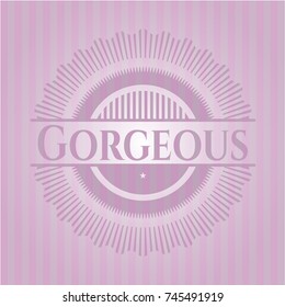 Gorgeous pink emblem. Vintage.