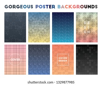 Gorgeous Poster Backgrounds. Admirable geometric patterns, divine vector illustration.