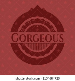 Gorgeous realistic red emblem