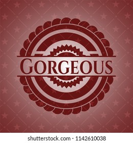 Gorgeous realistic red emblem