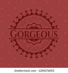 Gorgeous realistic red emblem