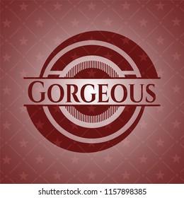 Gorgeous red icon or emblem