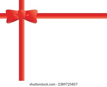 A gorgeous red ribbon frame wrapping a present