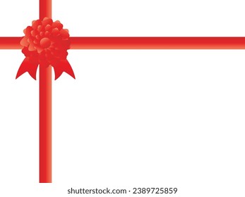 A gorgeous red ribbon frame wrapping a present