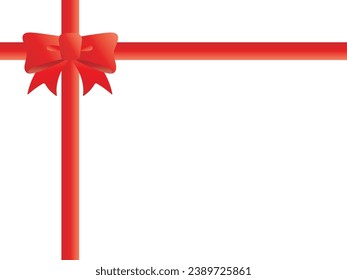 A gorgeous red ribbon frame wrapping a present