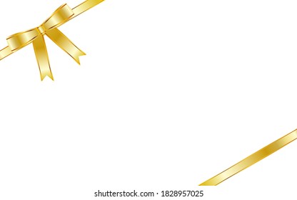 Gorgeous ribbon decoration frame with golden gradation